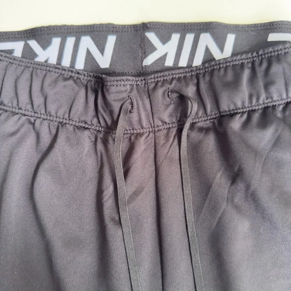 Nike Dri-FIT Mens M Black Joggers Running Sweatpants Warm Drawstring Athletic